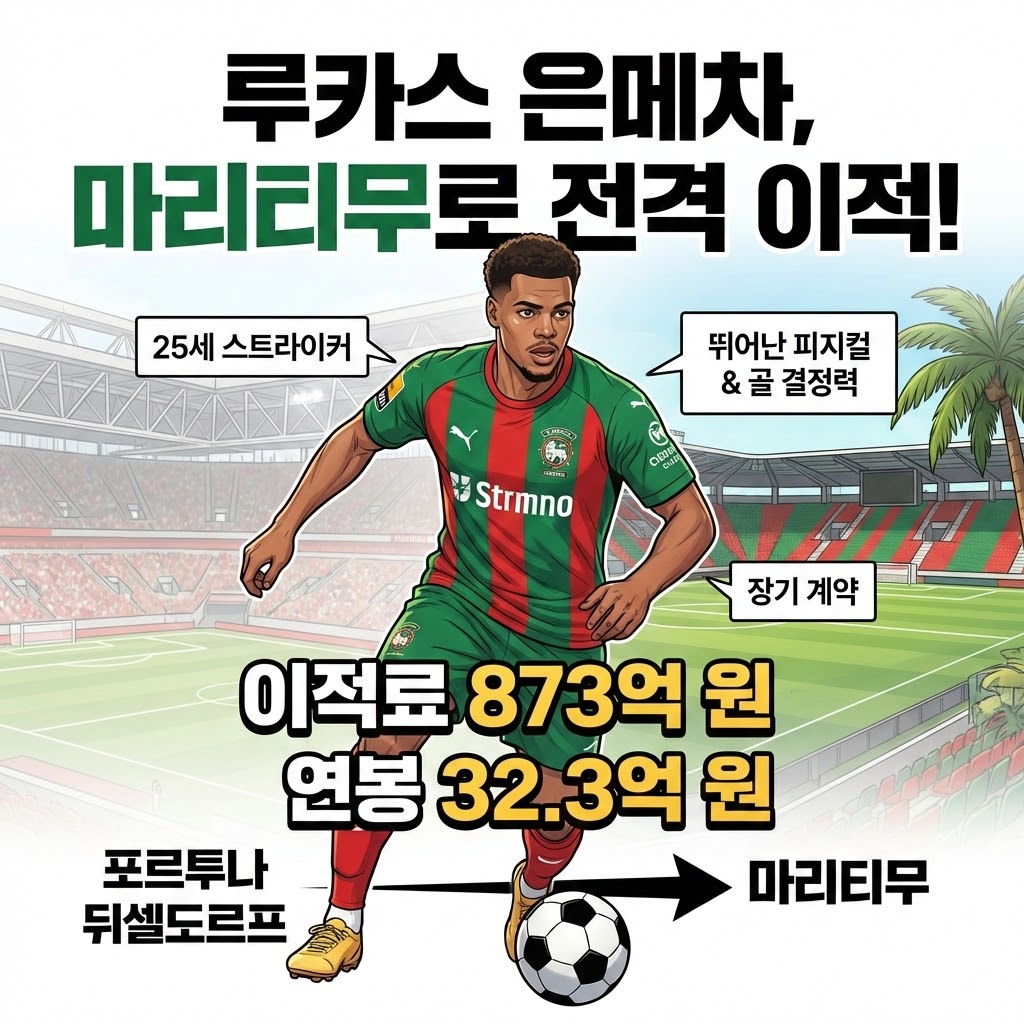 [속보] 873억 폭탄 이적! 은메차, 마리티무행